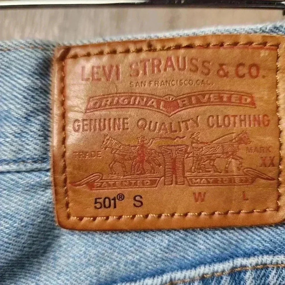 Vintage 501 Levi's Skinny High Rise Striaght Leg Pants Distressed 24x28 - Picture 4 of 12